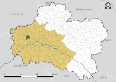 Ormes dans l'arrondissement d'Orléans en 2020.