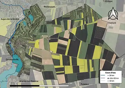 Carte orthophotographique de la commune en 2016.