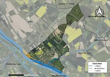 Carte orthophotographique de la commune en 2016.