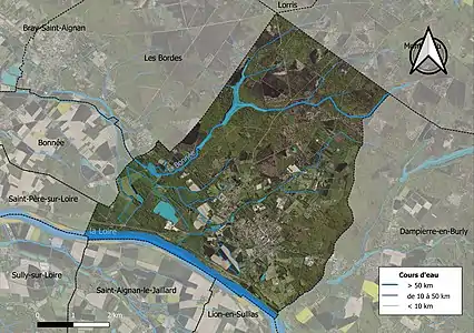 Carte orthophotographique de la commune en 2016.