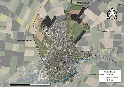 Carte orthophotographique de la commune en 2016.