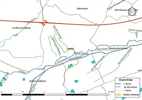 Réseau hydrographique de Presnoy.