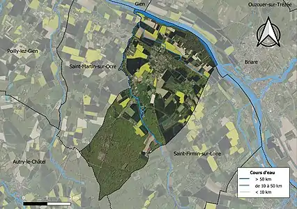 Carte orthophotographique de la commune en 2016.