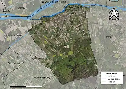 Carte orthophotographique de la commune en 2016.