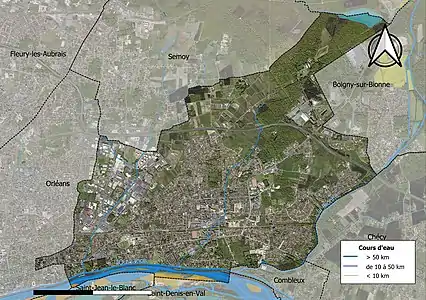 Carte orthophotographique de la commune en 2016.