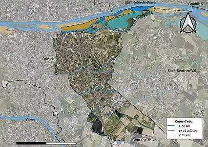 Carte orthophotographique de la commune en 2016.