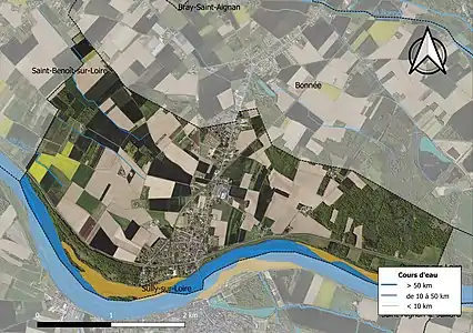 Carte orthophotographique de la commune en 2016.