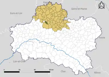 Santeau dans le Pôle d'équilibre territorial et rural (PETR) Pays Beauce Gâtinais en Pithiverais en 2020.