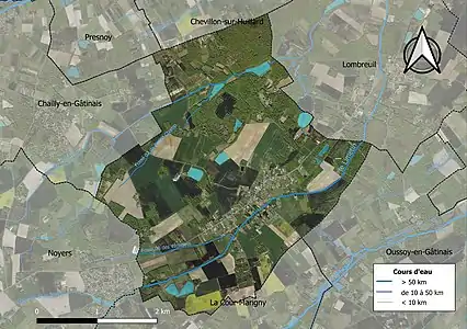 Carte orthophotographique de la commune en 2016.