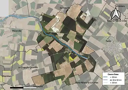 Carte orthophotographique de la commune en 2016.