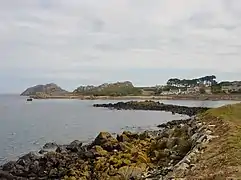 Vue de Run Pridou (partie sud de la plage de Trégastel)