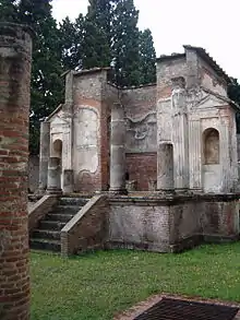 photo des ruines de Pompéi.