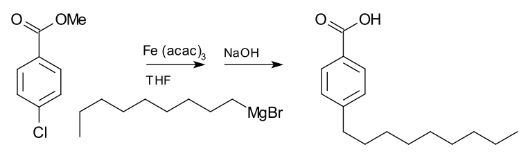 Synthèse de l'acide para-nonylbenzoïque par une réaction de Grignard.