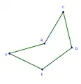 Pentagone concave équilatéral