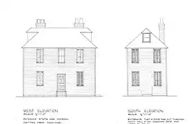 Plan des élévations de la maison.