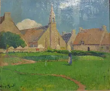 Henry Moret : La chapelle du Pouldu (huile sur toile, 1889, musée des beaux-arts de Brest).