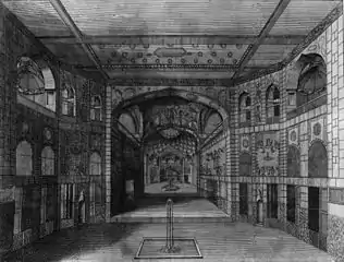 Intérieur du palais(dessin par Jean Chardin, 1670)