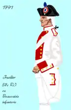 57e régiment d’infanterie de ligne de 1791 à 1795