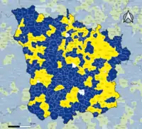 Candidat arrivé en tête au 2d tour par commune.  Emmanuel MacronMarine Le PenÉgalité