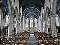 Église paroissiale Saint-Milliau : vue intérieure d'ensemble (la nef).