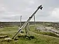 Mât de levage pour la récolte du goémon au sud de Kernod(site du Lennac'h).