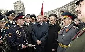 Avec Poutine en 2004 pour les 60 ans de la libération de l'Ukraine.