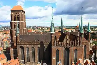 Église Sainte-Marie de Gdańsk, Pologne, la troisième église gothique en brique du monde par ordre de grandeur