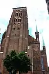 Sainte-Marie de Gdańsk, Pologne, tour avec contreforts