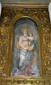 La Madonna della Scala, fresque d'un auteur anonyme du XVe siècle provenant de l'église détruite de Santa Maria alla Scala,  conservée dans l'église San Fedele de Milan.
