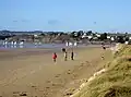 La plage de Pentrez à marée basse.