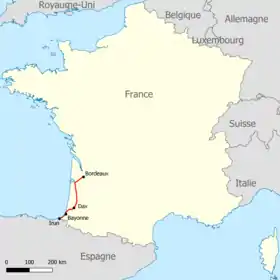 Voir la carte de la ligne.