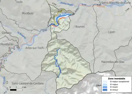 Carte des zones inondables.