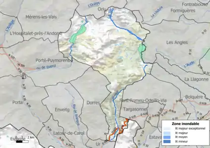 Carte des zones inondables.