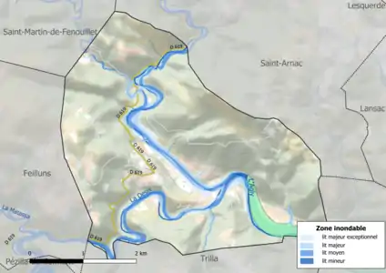 Carte des zones inondables.