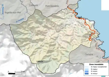 Carte des zones inondables.