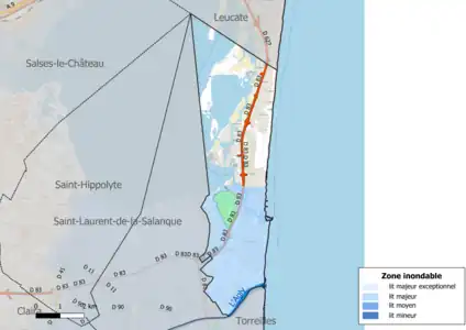 Carte des zones inondables.