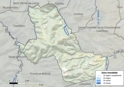 Carte des zones inondables.