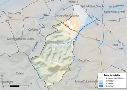 Carte des zones inondables.