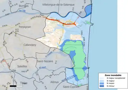 Carte des zones inondables.