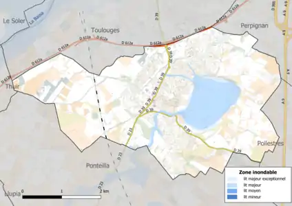 Carte des zones inondables.