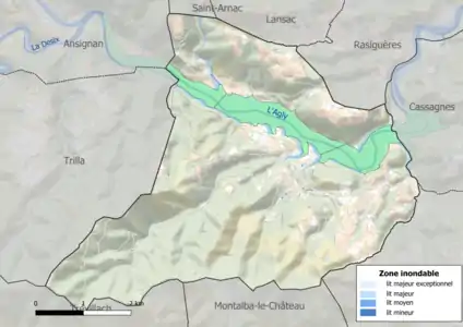 Carte des zones inondables.