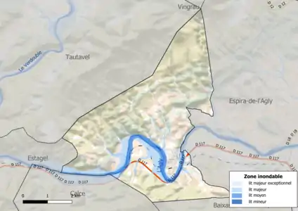 Carte des zones inondables.