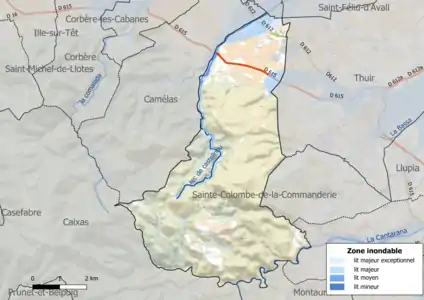 Carte des zones inondables.