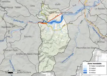 Carte des zones inondables.