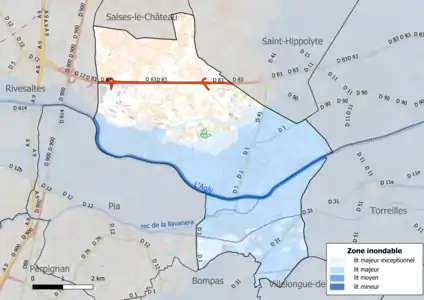 Carte des zones inondables.