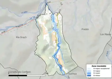 Carte des zones inondables.