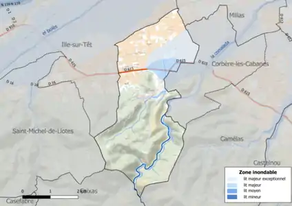 Carte des zones inondables.