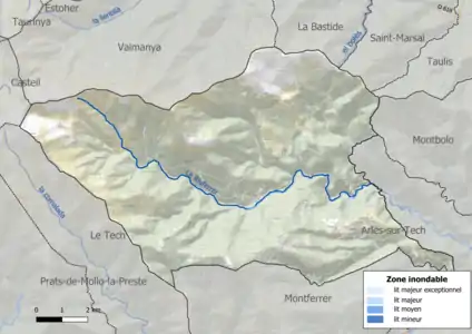 Carte des zones inondables.