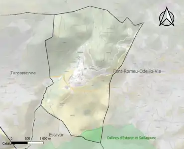 Carte de la ZNIEFF de type 1 sur la commune.