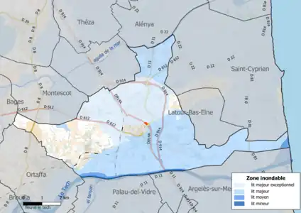 Carte des zones inondables.